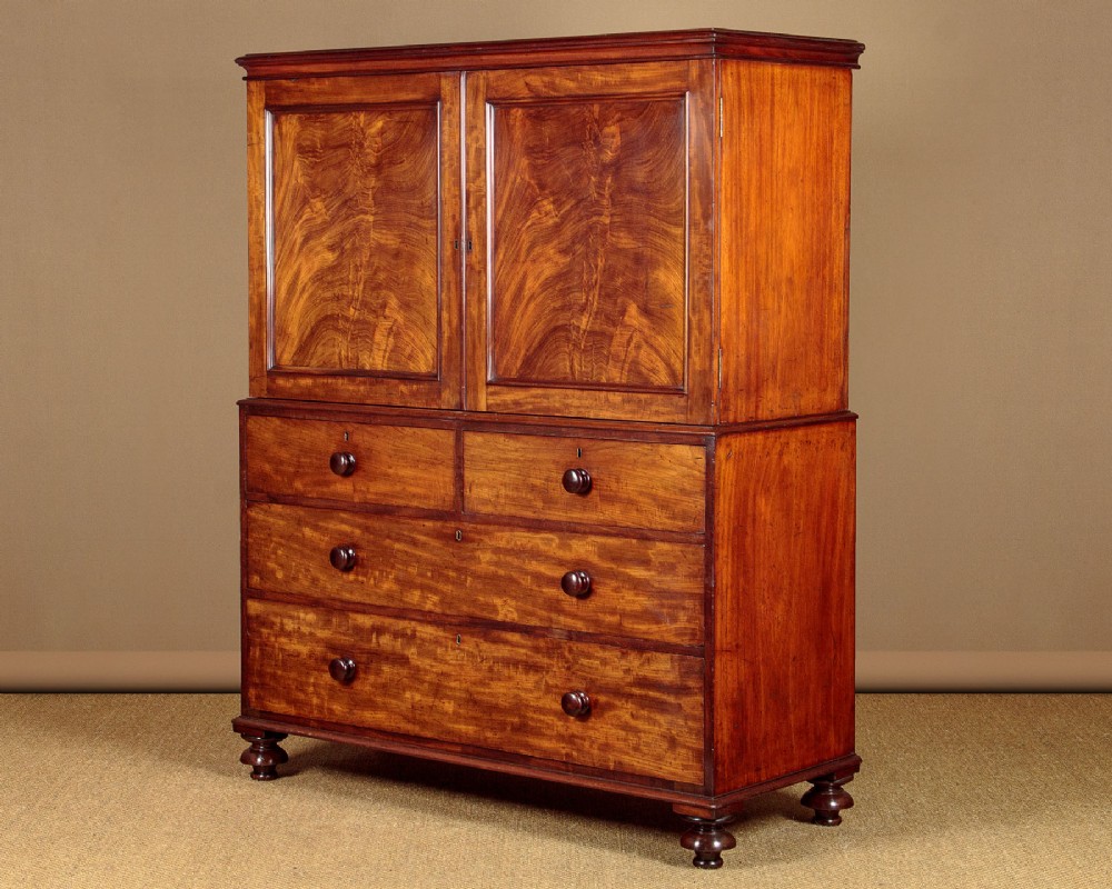 Mahogany Linen Press c.1830