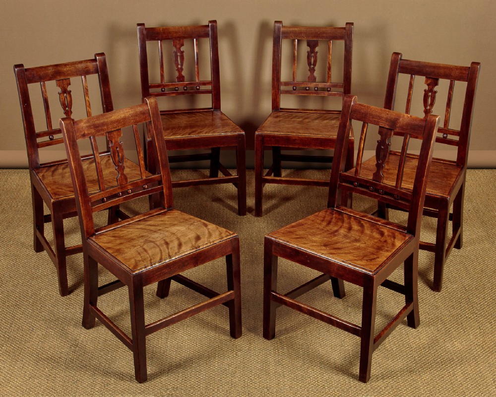 Set of Six Welsh Cottage Dining Chairs c.1840