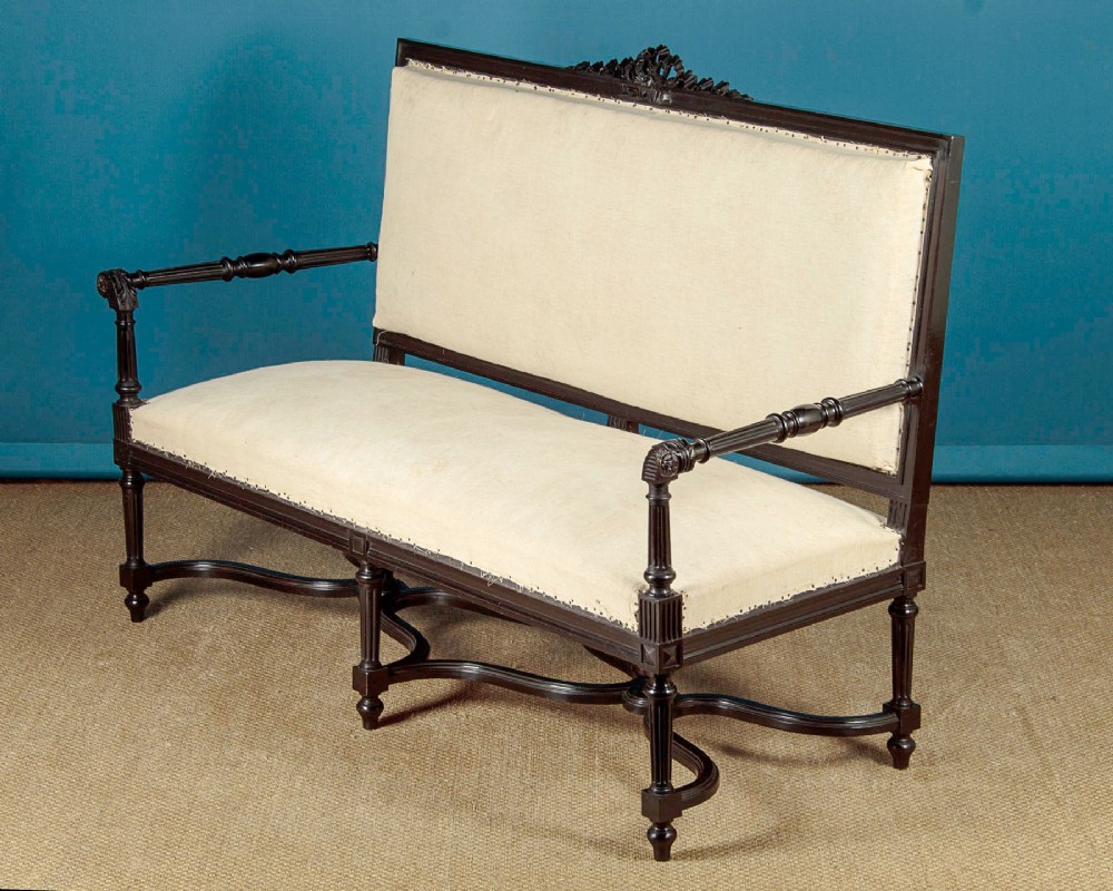 Ebonised Settee c.1880