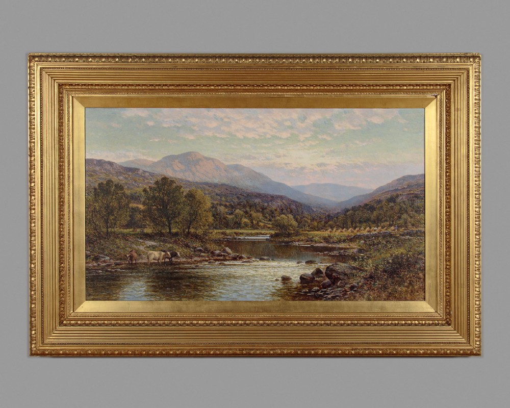 Large Snowdonia Landscape in Oil on Canvas by A.A Glendening dated 1903