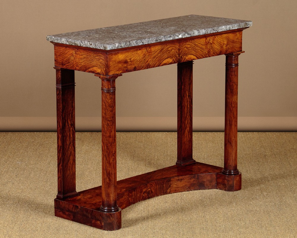 Marble Top Walnut Console Table c.1840