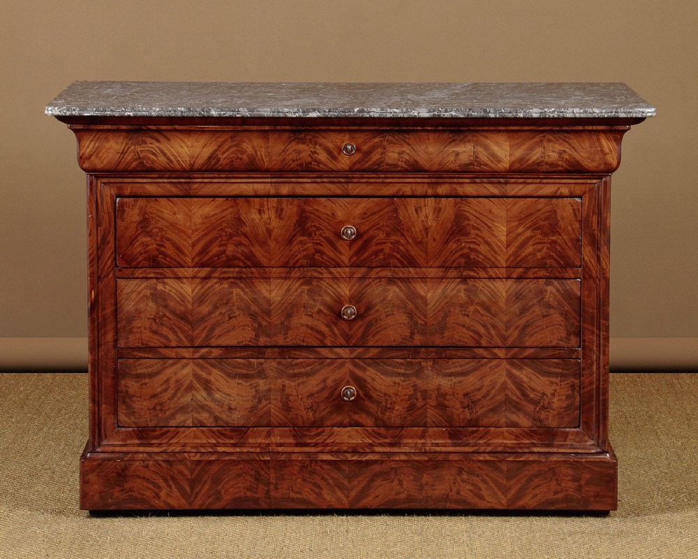 Mahogany & Marble Top Commode c.1860