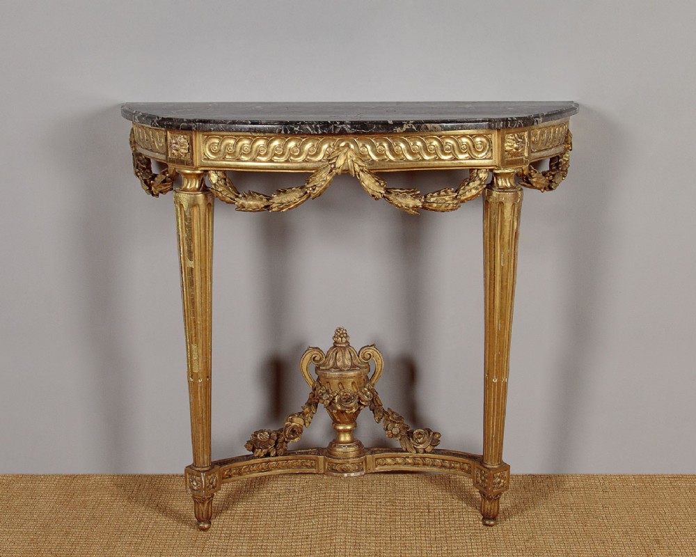 Marble Top Giltwood Console Table c.1880