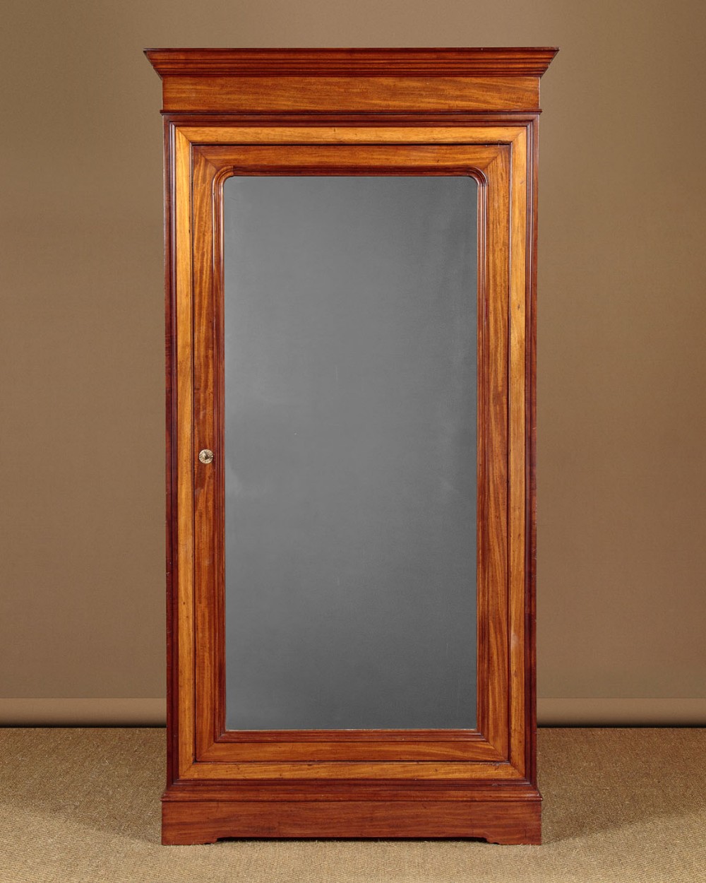 Mahogany Single Door Wardrobe c.1880