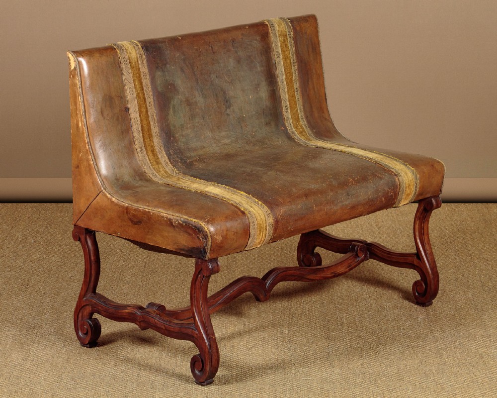 Small Art Deco Leather Seat c.1930