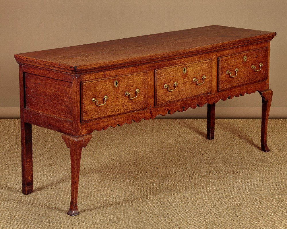 Small Oak Open Dresser Base c.1800