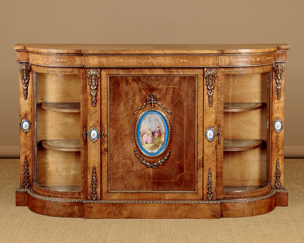 Walnut Credenza with Sèvres Panels c.1880