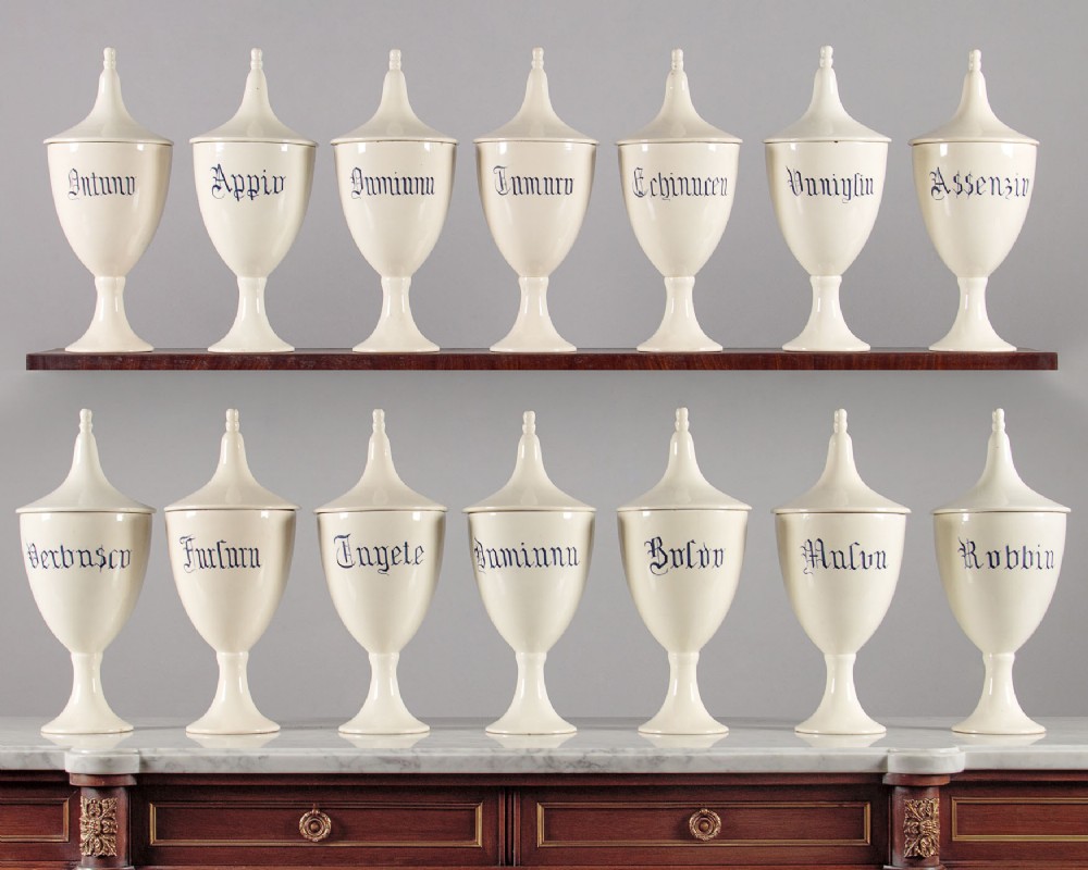 14 Large Italian Apothecary Jars c.1910
