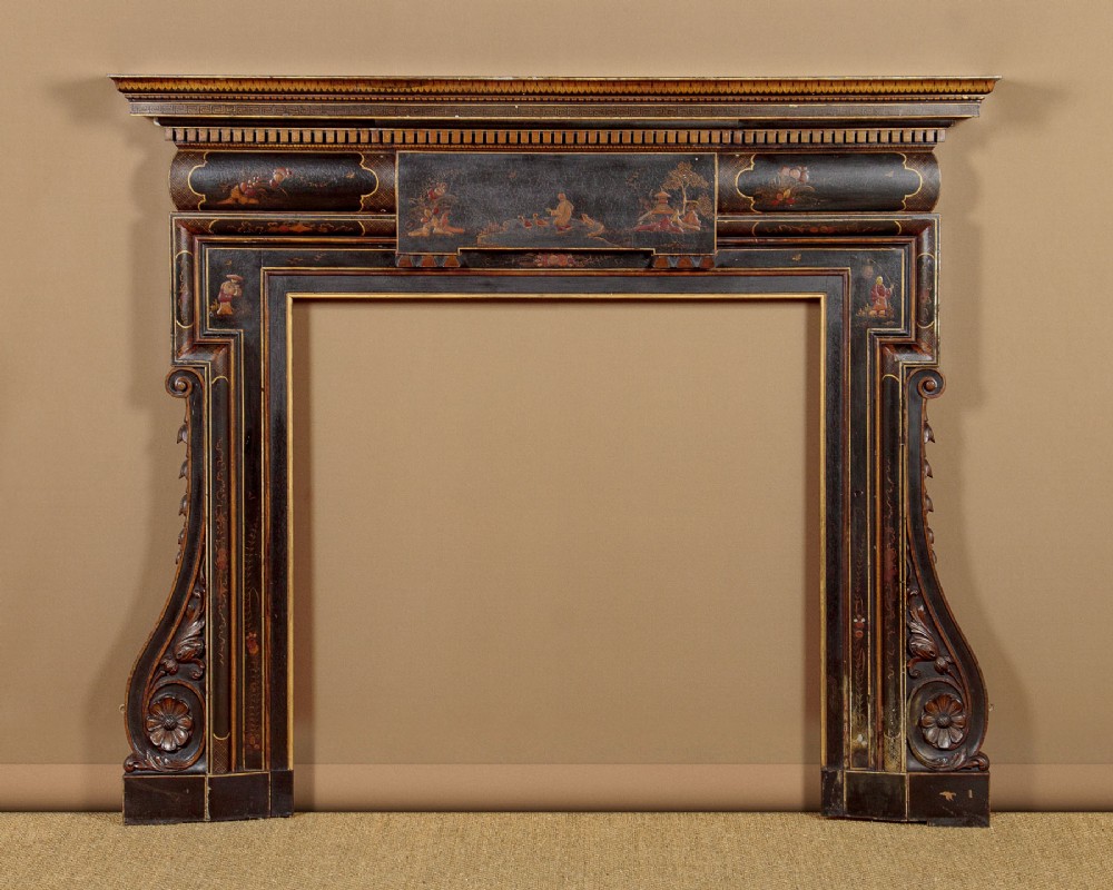 Chinoiserie Lacquered Fire Surround c.1910