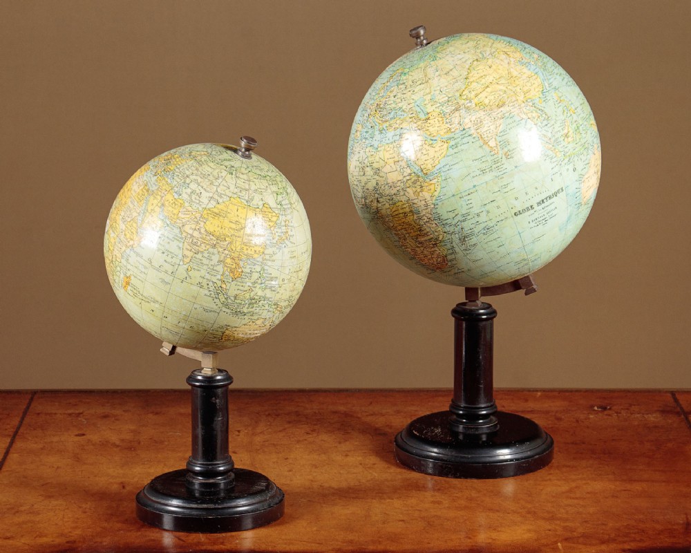 Pair of Globes by Thomas of Paris c.1920