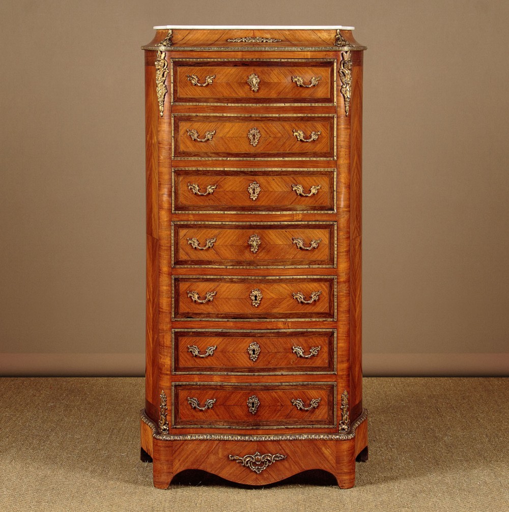 Narrow Louis XV Style Secretaire Abattant c.1920