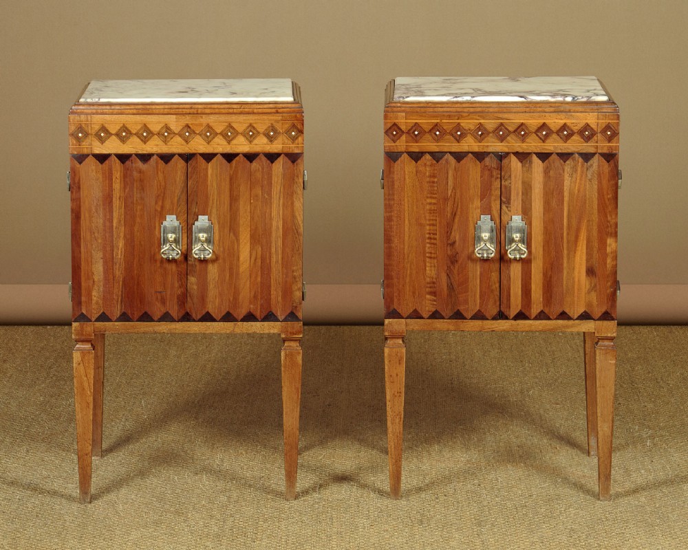 Pair of Art Deco Bedside Cabinets c.1930