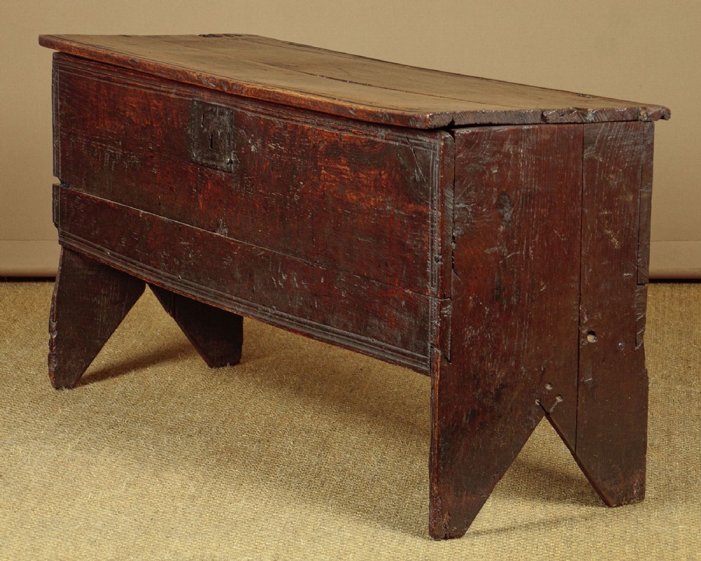 Primitive Oak Coffer c.1660