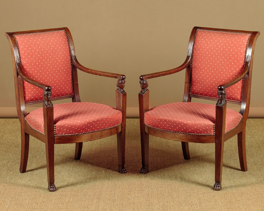 Pair of Empire Style Armchairs c.1890