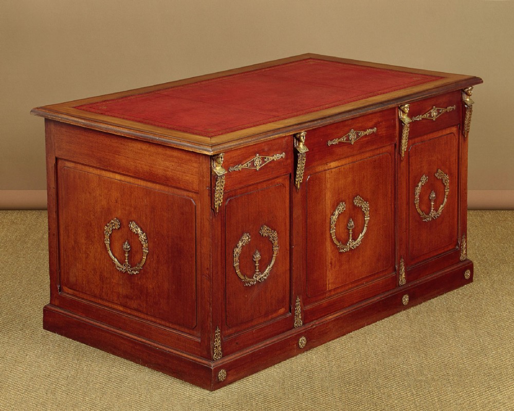 Empire Style Pedestal Desk c.1920