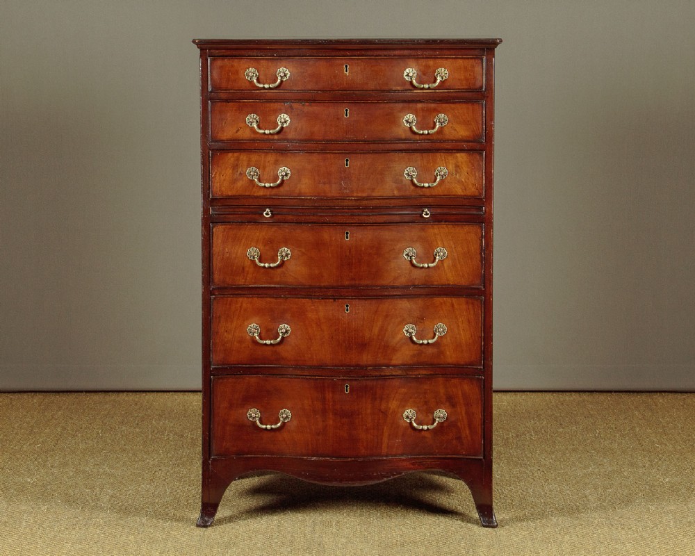 Tall Serpentine Front Chest of Drawers c.1930