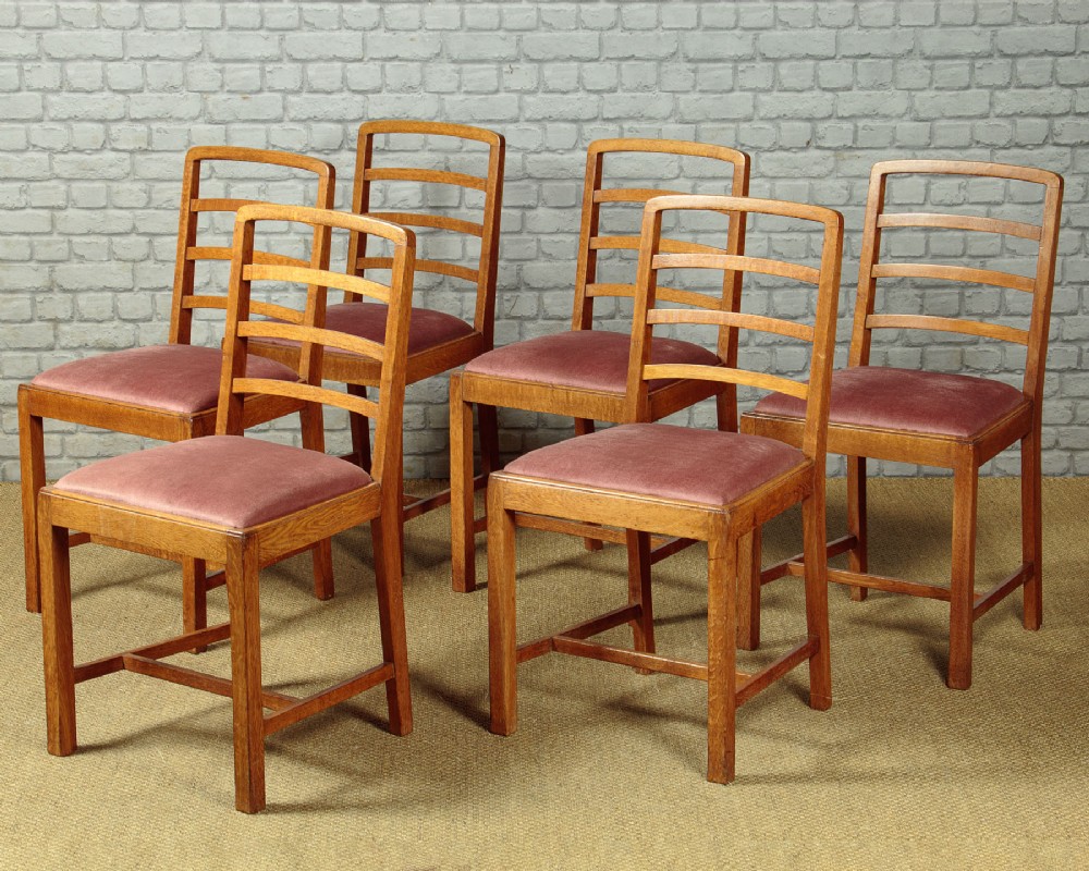 Six Oak Dining Chairs by Heals c.1930