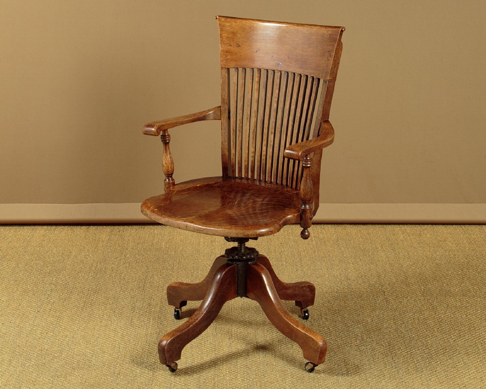 Revolving Oak Desk Chair c.1920