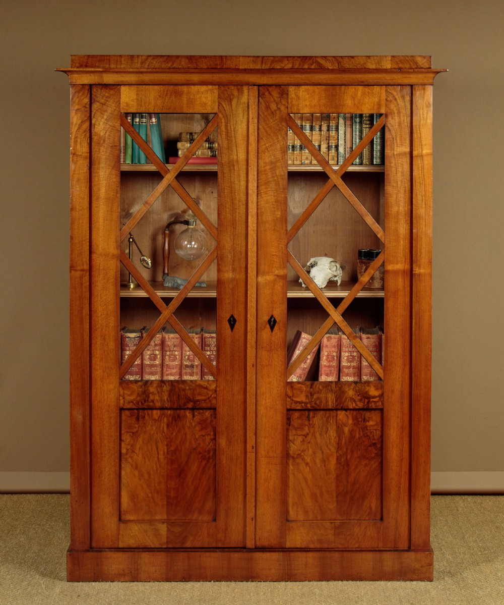 Walnut Biedermeier Bookcase c.1860 View II