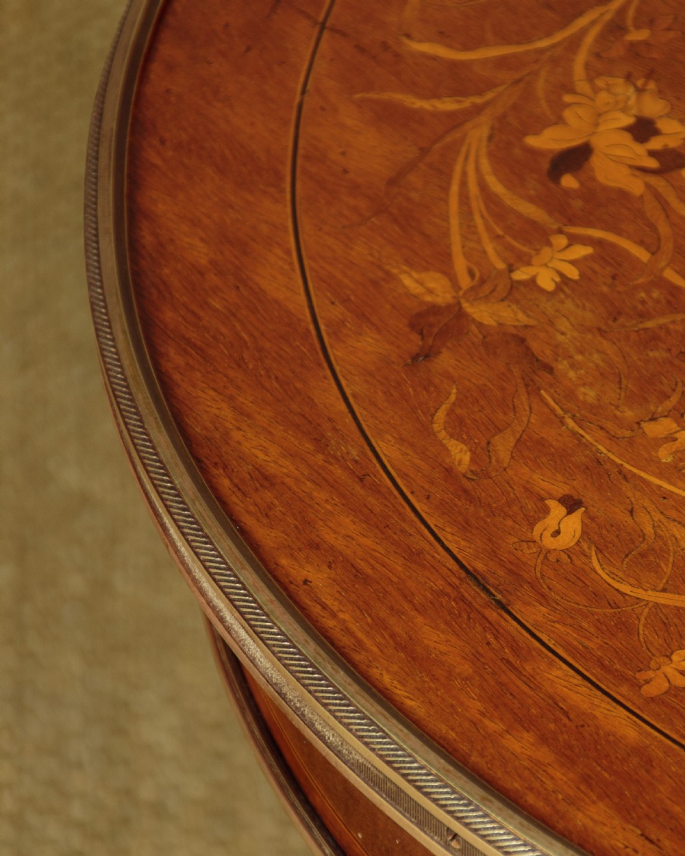 Low Revolving Inlaid Coffee Table c.1900 View IV