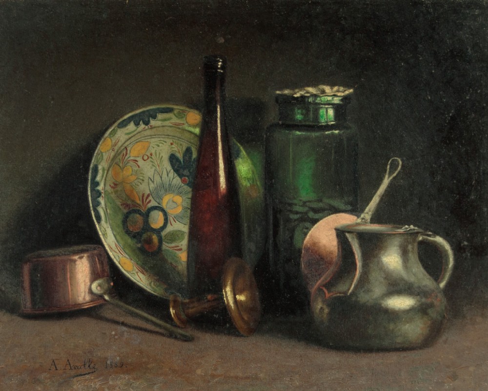 Still Life Oil Painting Dated 1889 View II