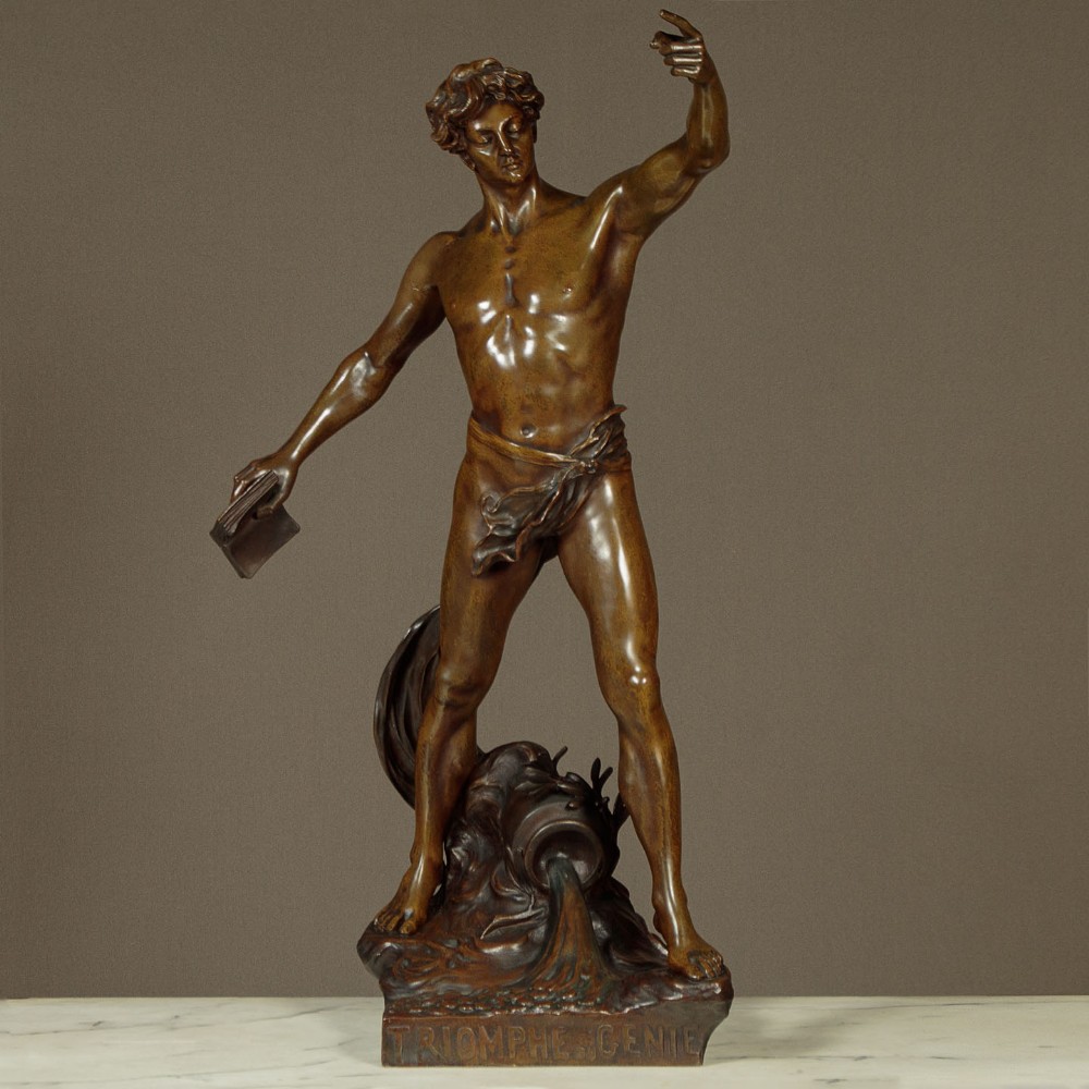 Large Bronze Figure 'Triomphe du Genie' c.1920