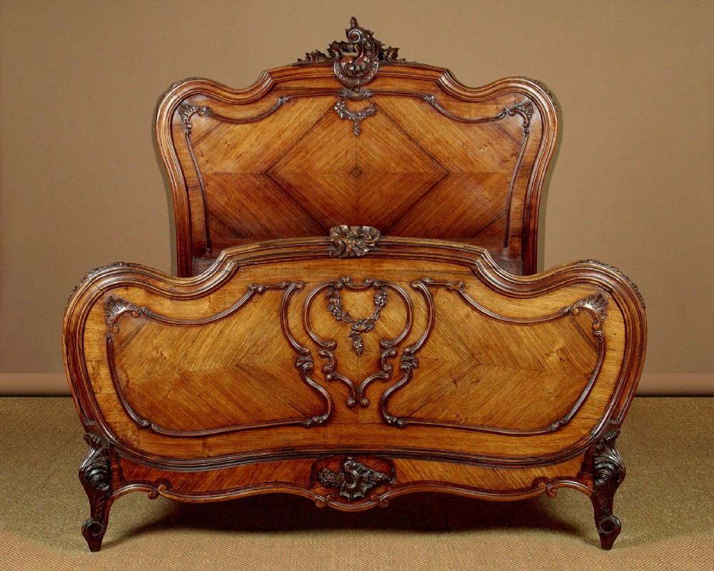French Rosewood King Size Double Bed c.1890