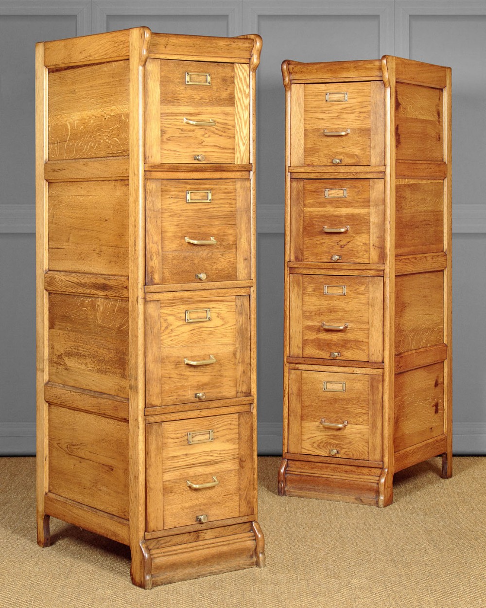 Pair of Oak Filing Cabinets c.1920