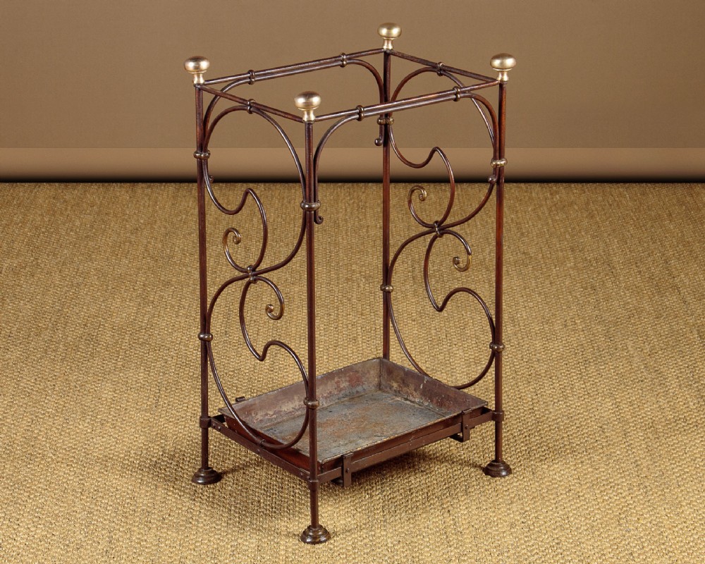 Art Nouveau Wrought Iron Stick Stand c.1900