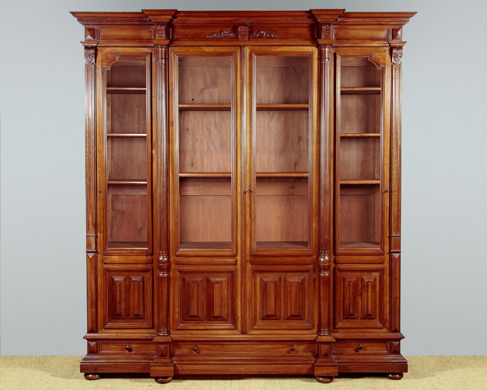 Four Door Walnut Bookcase c.1910