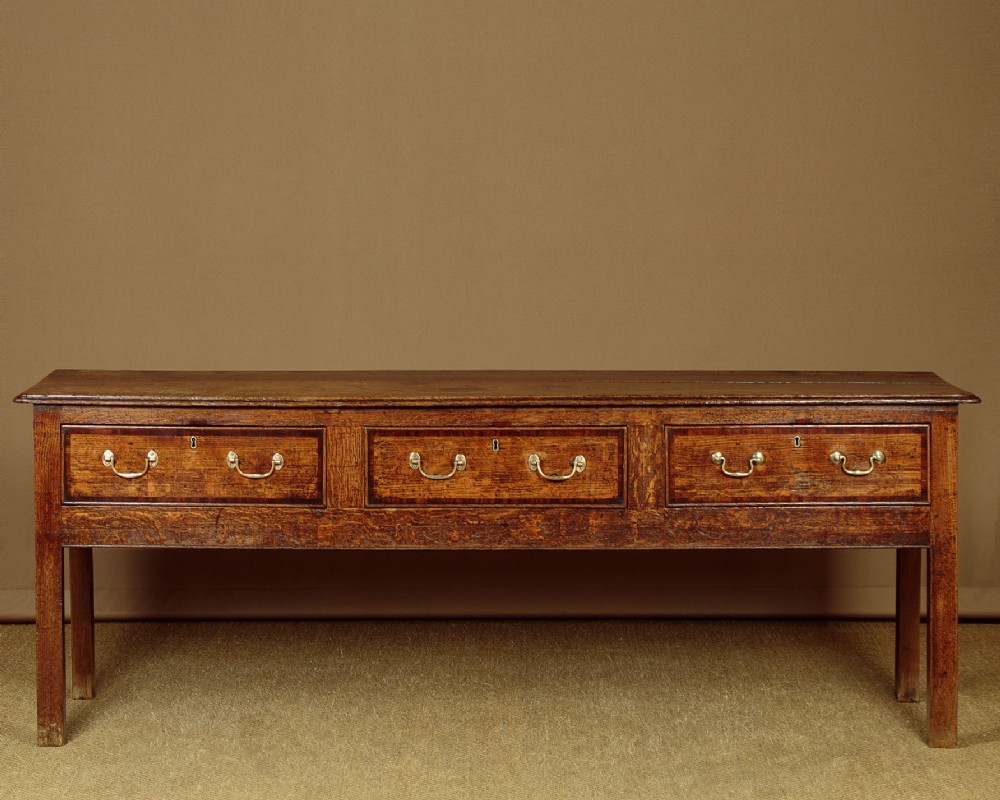 Long Oak Dresser Base c.1810