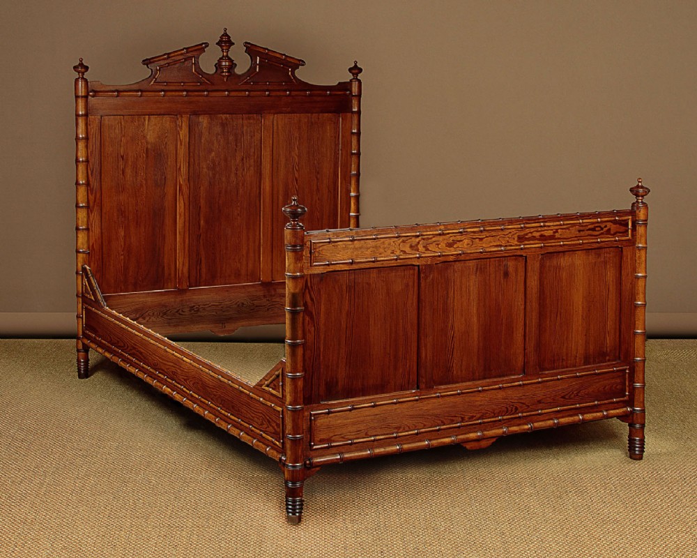 Faux Bamboo Double Bed c.1890