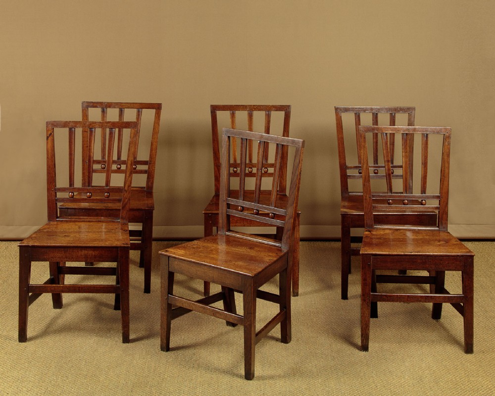 Set of Six Welsh Cottage Dining Chairs c.1810