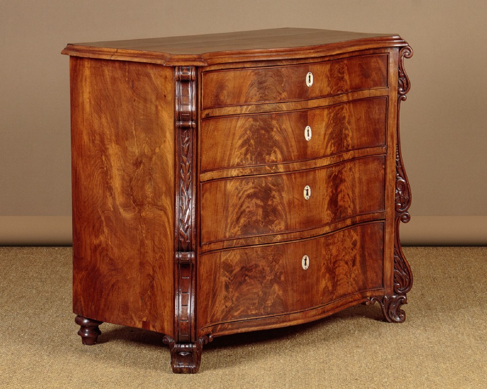 Mahogany Serpentine Chest of Drawers c.1880