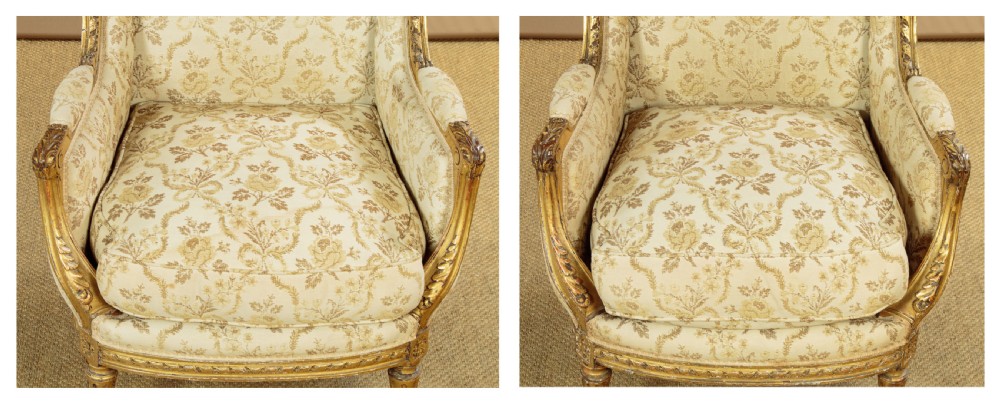 Pair of Louis XVI Style Giltwood Armchairs c.1910 View VIII