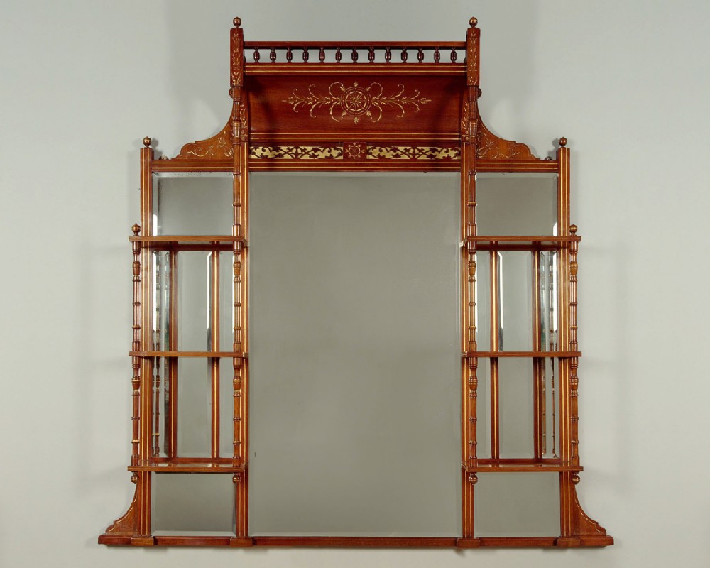 Aesthetic Movement Overmantle Mirror c.1890