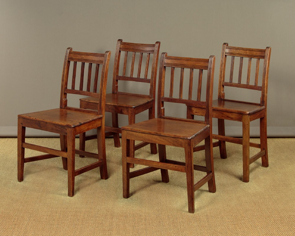 Set of Four Cottage Dining Chairs c.1860