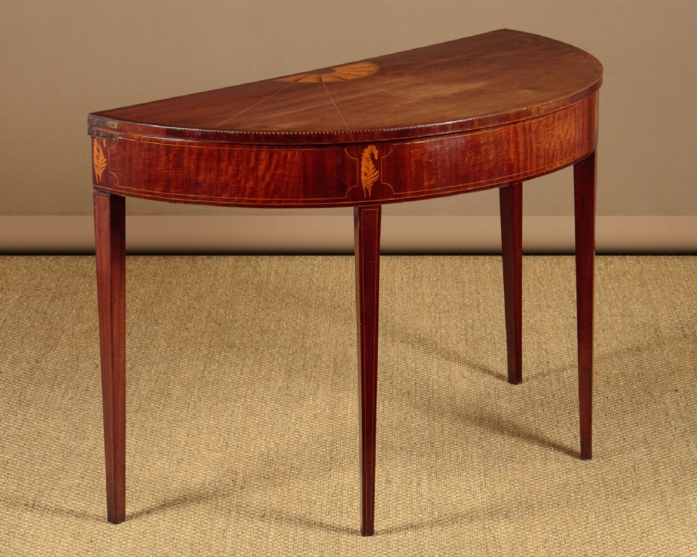 Georgian Sheraton Style Fold Over Games Table c.1800