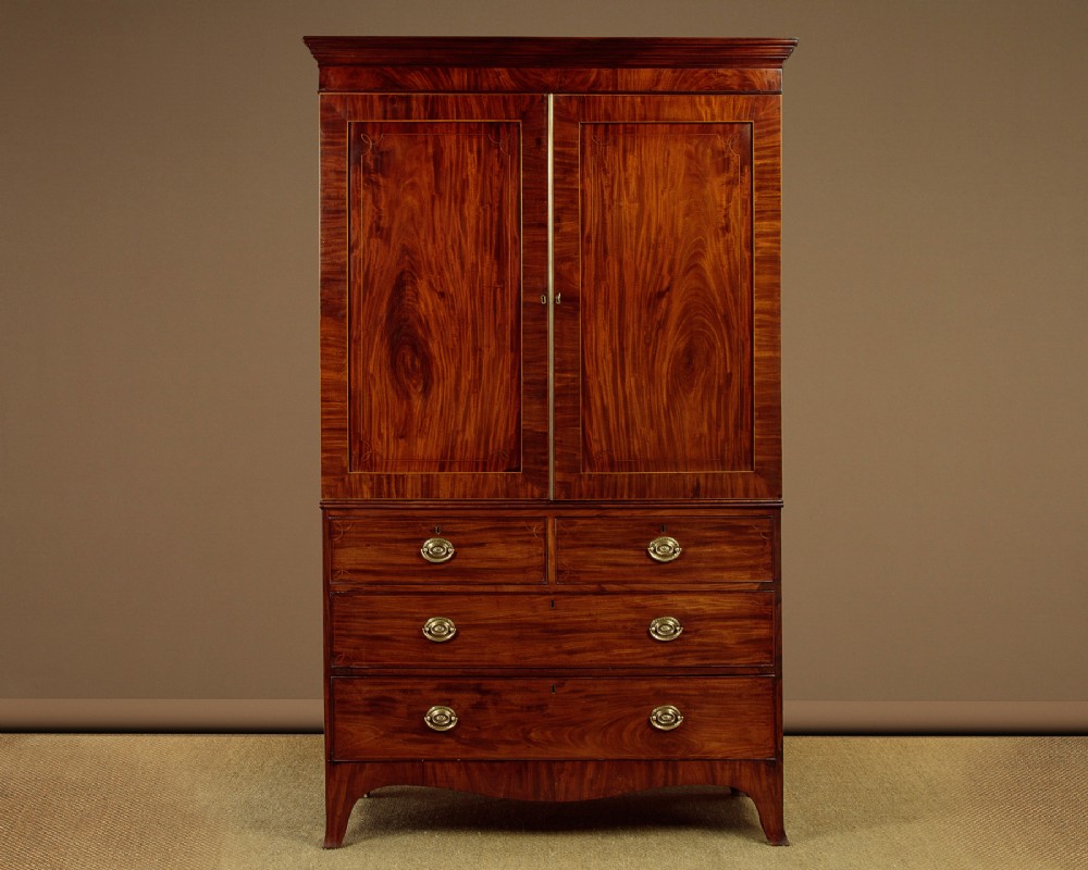 Mahogany Linen Press c.1810
