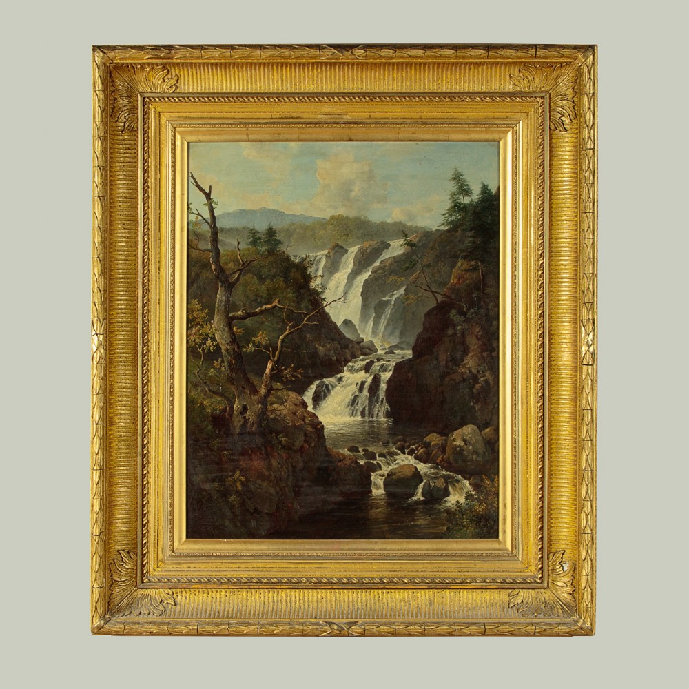 Welsh Landscape Painting by Edmund Gill Dated 1861