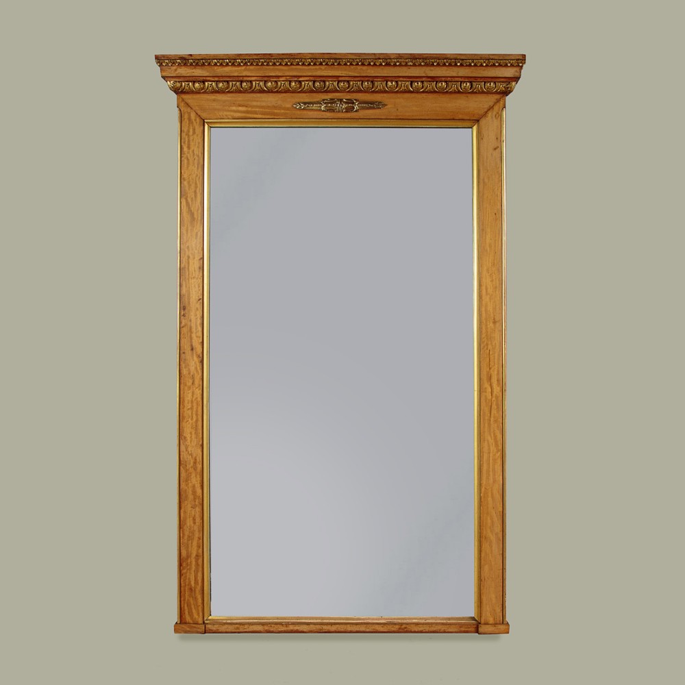 Large Satinwood Mirror c.1890