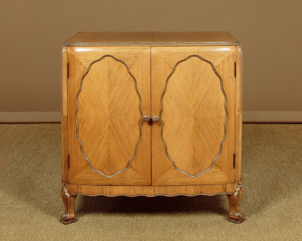 Art Deco Walnut Low Cupboard c.1930