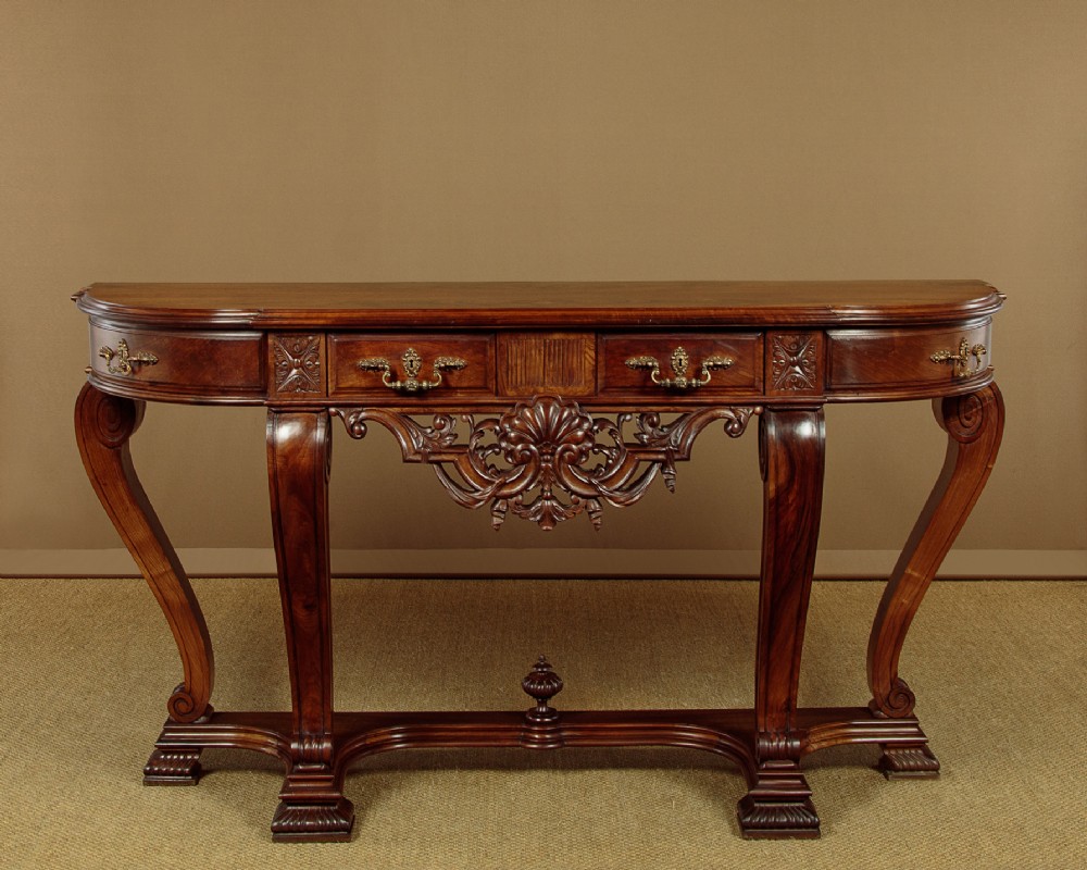 Large Walnut Console Table c.1920