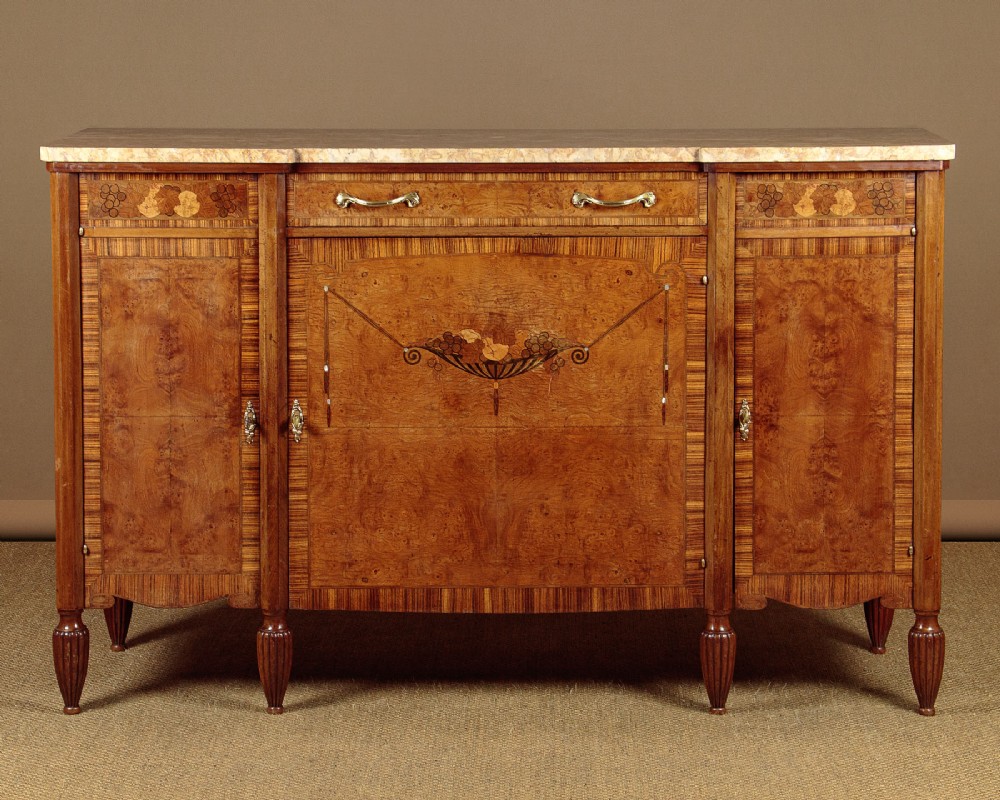 Marquetry Inlaid Art Deco Sideboard c.1930