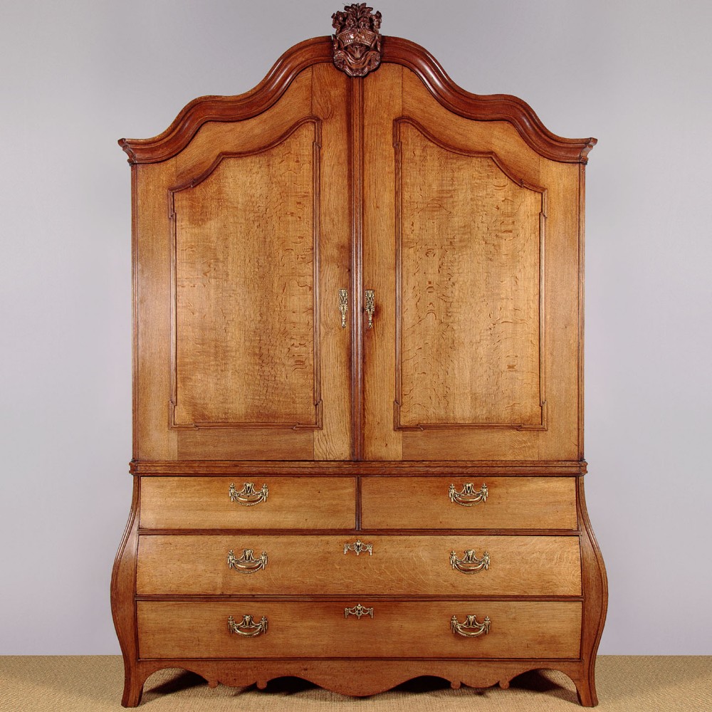 Large Dutch Oak Linen Cupboard c.1780