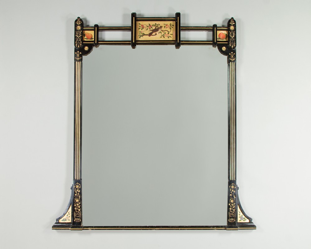 Large Aesthetic Movement Overmantle Mirror c.1880