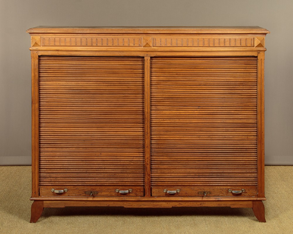 Double Roll Front Office Filing Cabinet c.1920