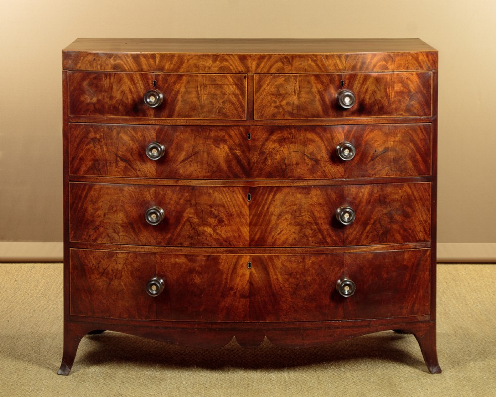 Large Bow Front Chest of Drawers c.1840