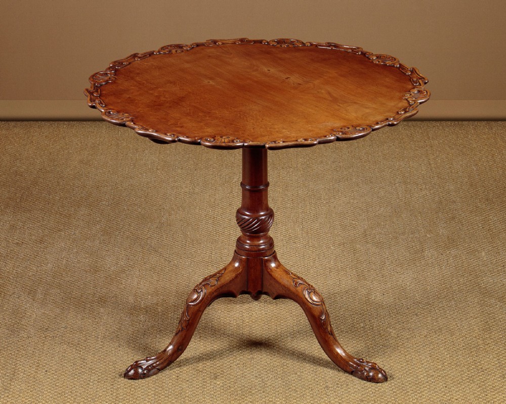 Mahogany Pie Crust Tripod Table by Wylie & Lochhead of Glasgow c.1920