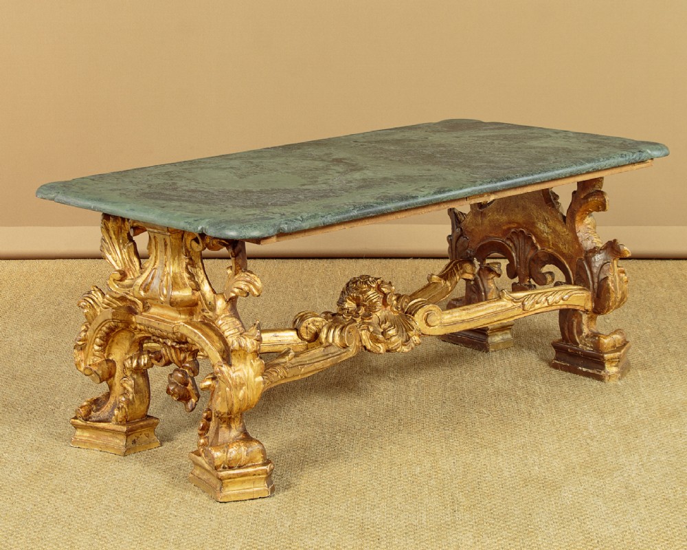 Giltwood & Marble Top Coffee Table c.1930